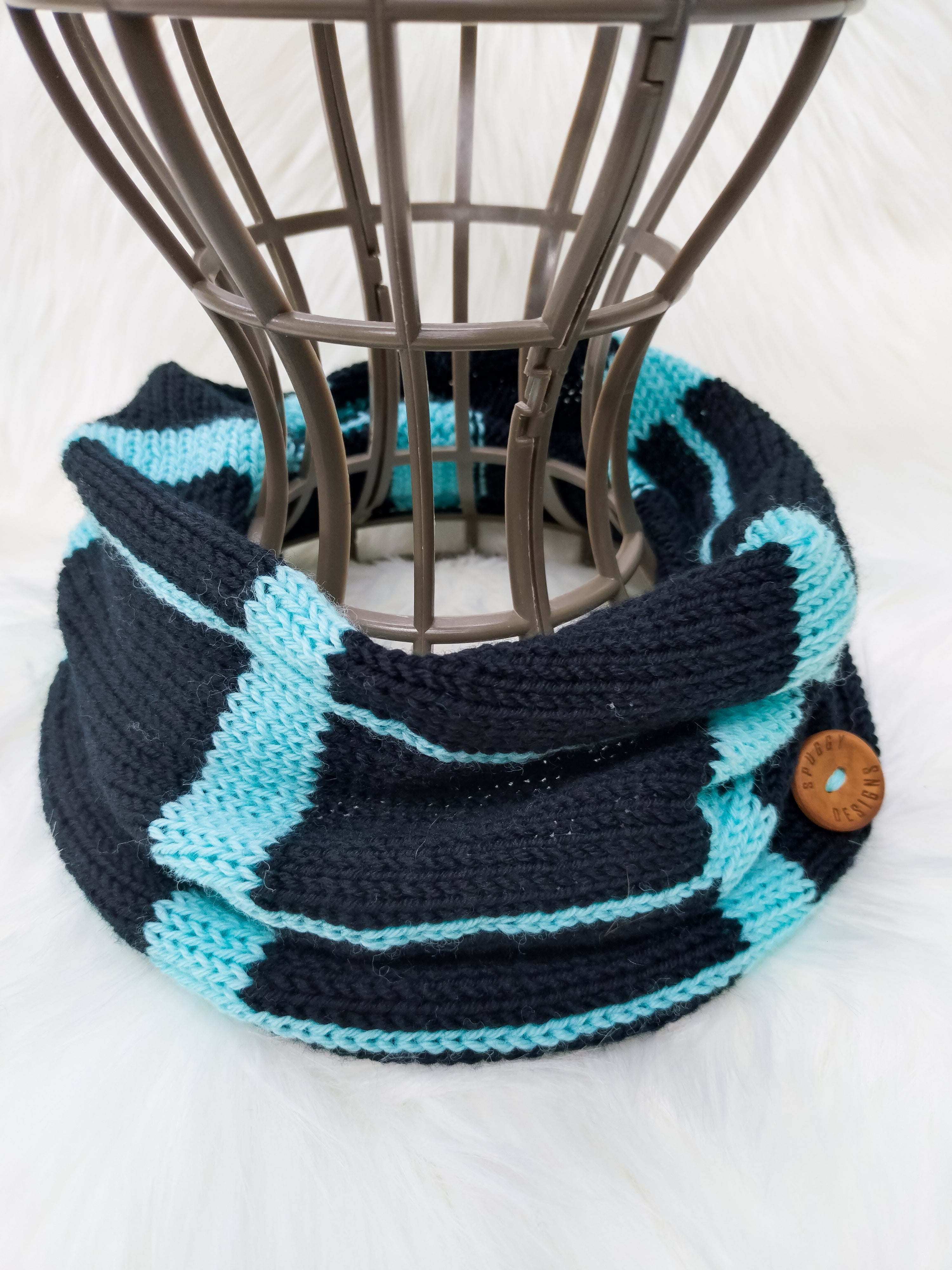 Checkered Merino Wool Snood | Colourful & Cosy | Handmade in the