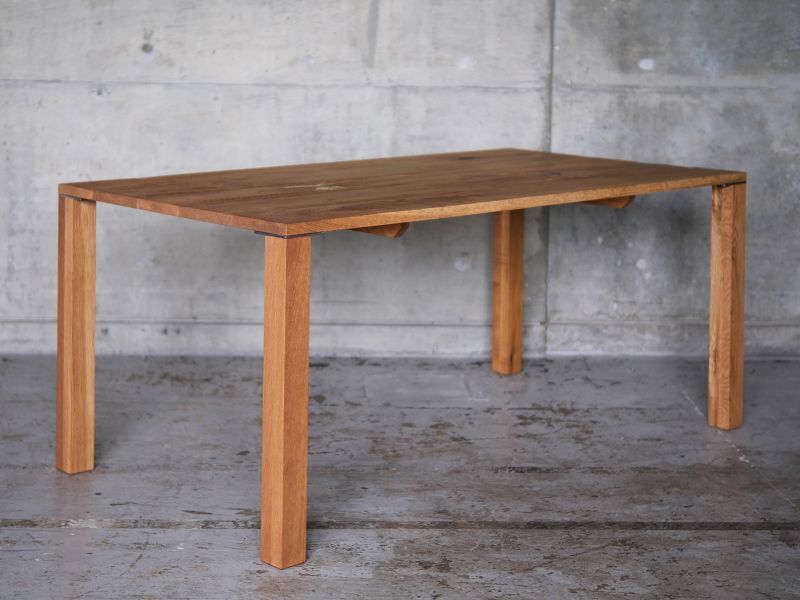 ≪テーブル≫【木脚ダイニングテーブル 無垢オーク/サイズオーダー