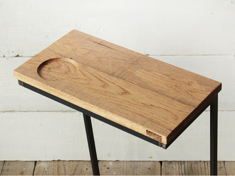 ≪サイドテーブル≫【F サイドテーブル/アイアン×無垢木3タイプ