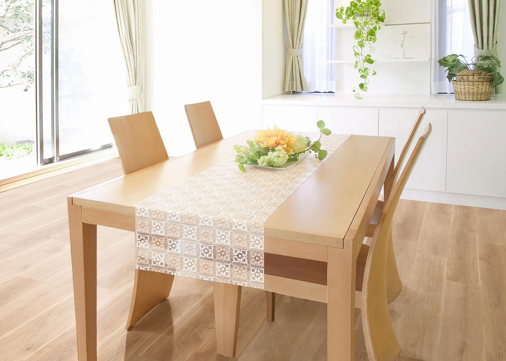 テーブルランナー SM－421 ベージュ （幅 約40cm×長さ