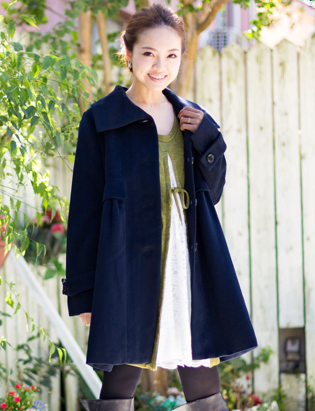 ハイウエスト 切替ママコート マルチダッカー付き スウィートマミー本店