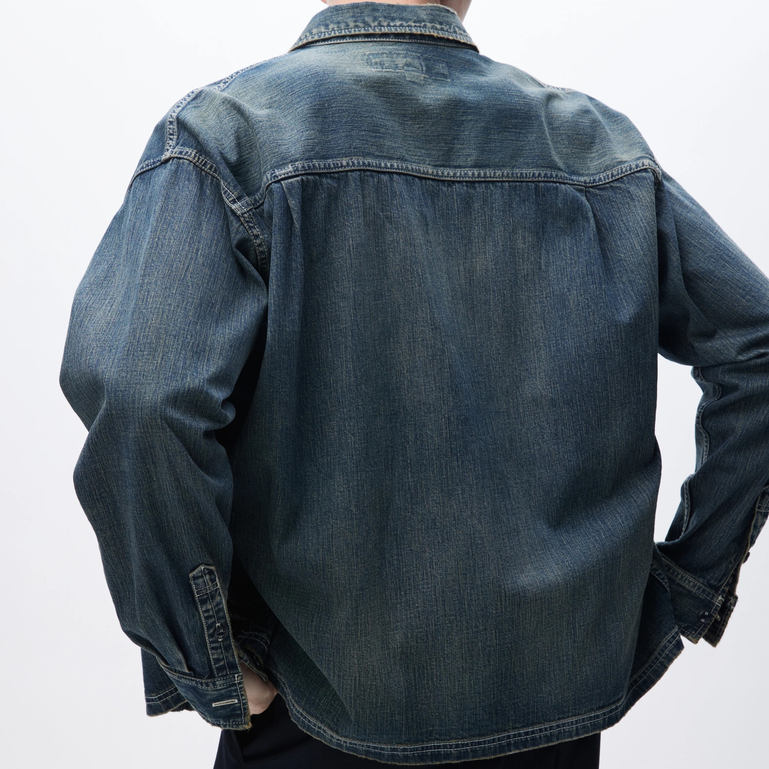 WASHED DENIM SHIRT LS | 服と工藝 SWITCH｜福島県福島市のセレクト