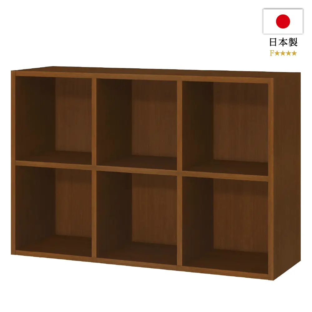 純国産レコードラック 3BOX ブラウン/レコードラック｜CD・レコード