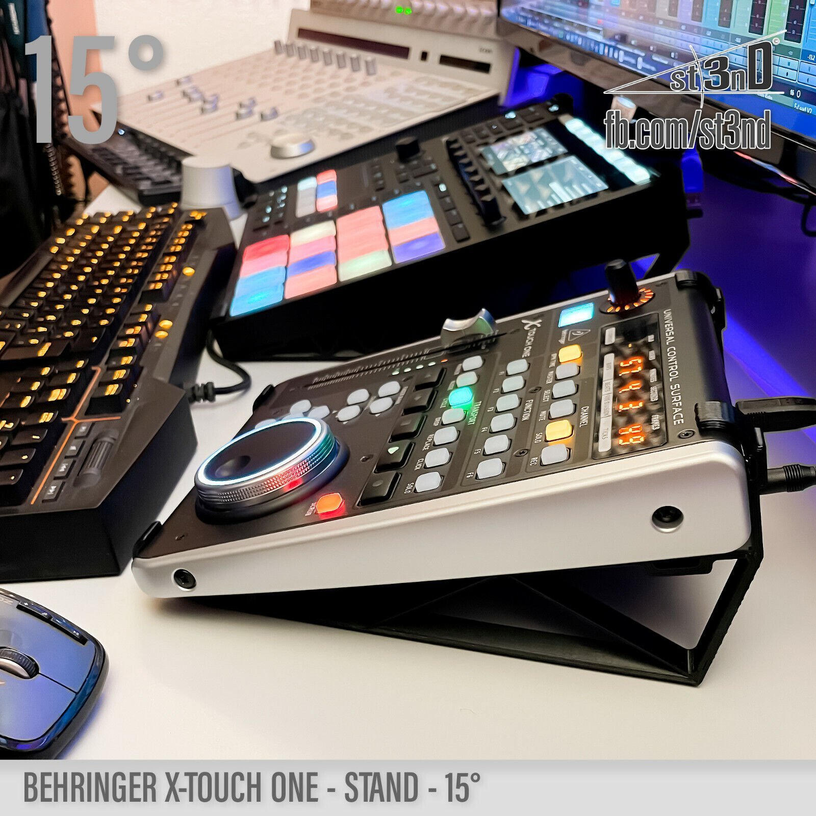 STAND for BEHRINGER X-TOUCH ONE - 15° - Synth Stand + Dust Cover