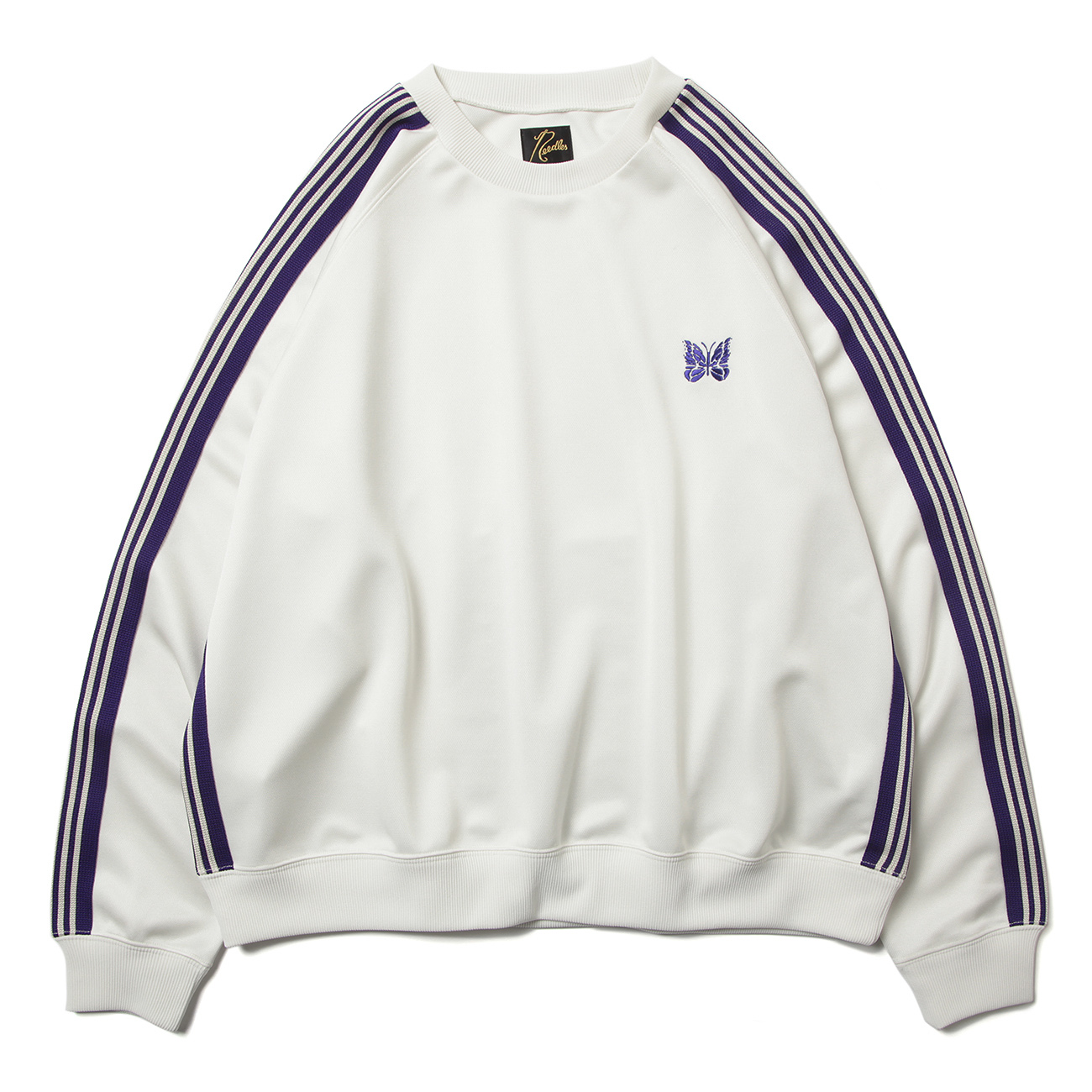 Needles / ニードルズ | Track Crew Neck Shirt - Poly Smooth - Ice