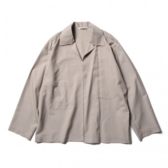 AURALEE / オーラリー | WOOL SILK TROPICAL SHIRTS JACKET (メンズ