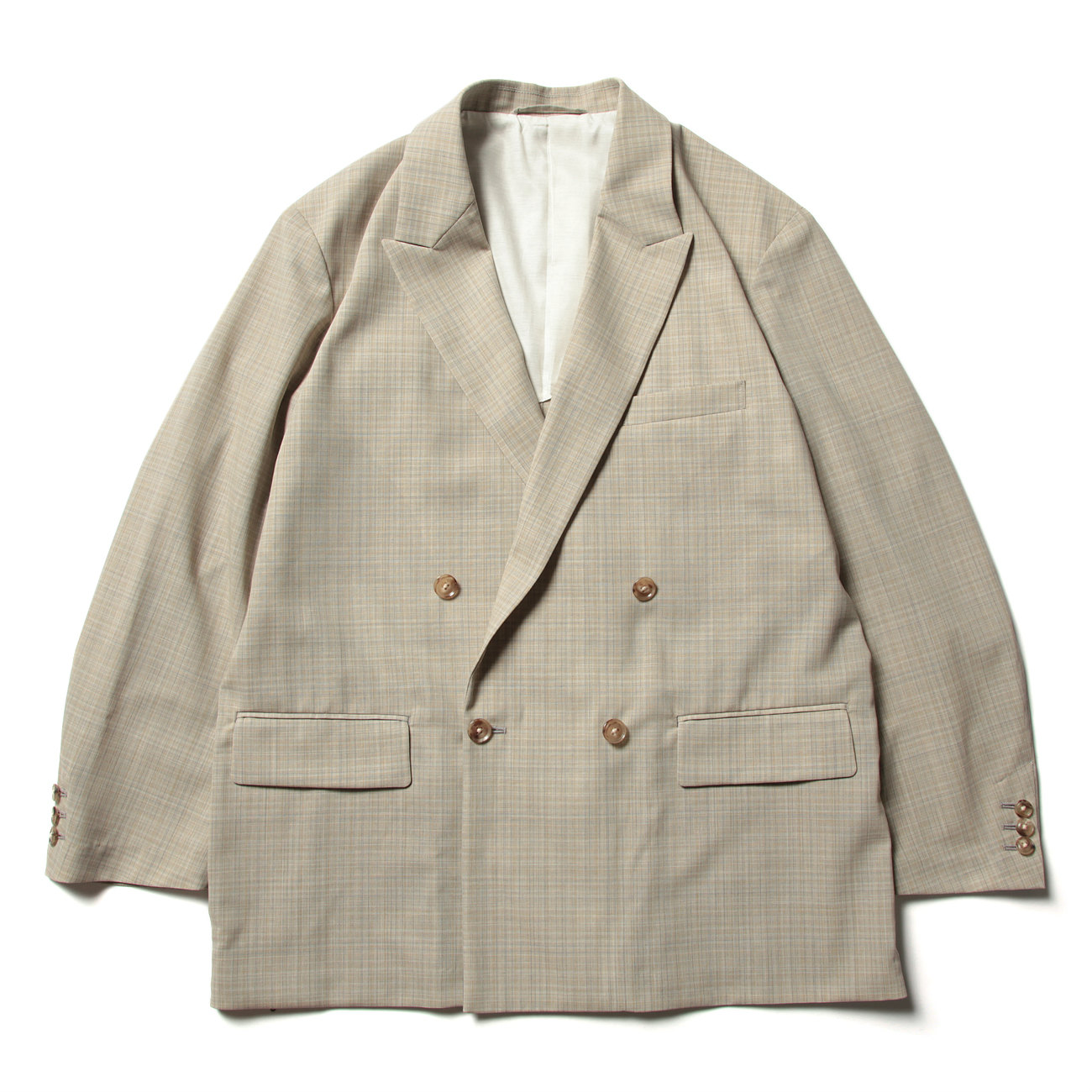 YOKE / ヨーク | SIDE OPEN DOUBLE-BREASTED JACKET - Beige | 通販
