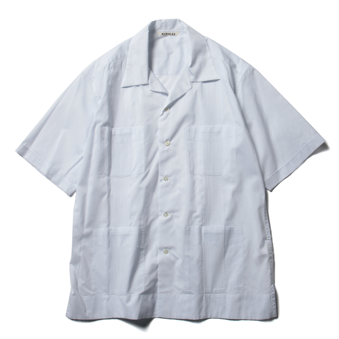 AURALEE / オーラリー | FINX SILK STRIPE CUBA SHIRTS (メンズ