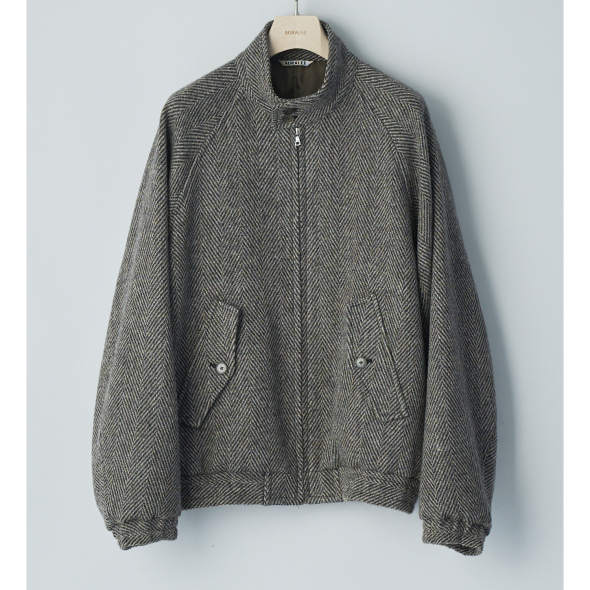 AURALEE / オーラリー | LAMA SHETLAND WOOL TWEED ZIP BLOUSON
