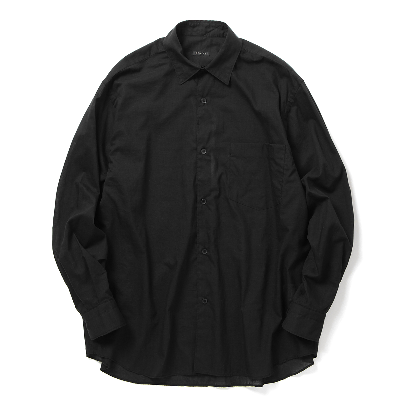 COMOLI / コモリ | KHADIコットン コモリシャツ - Black | 通販 - 正規