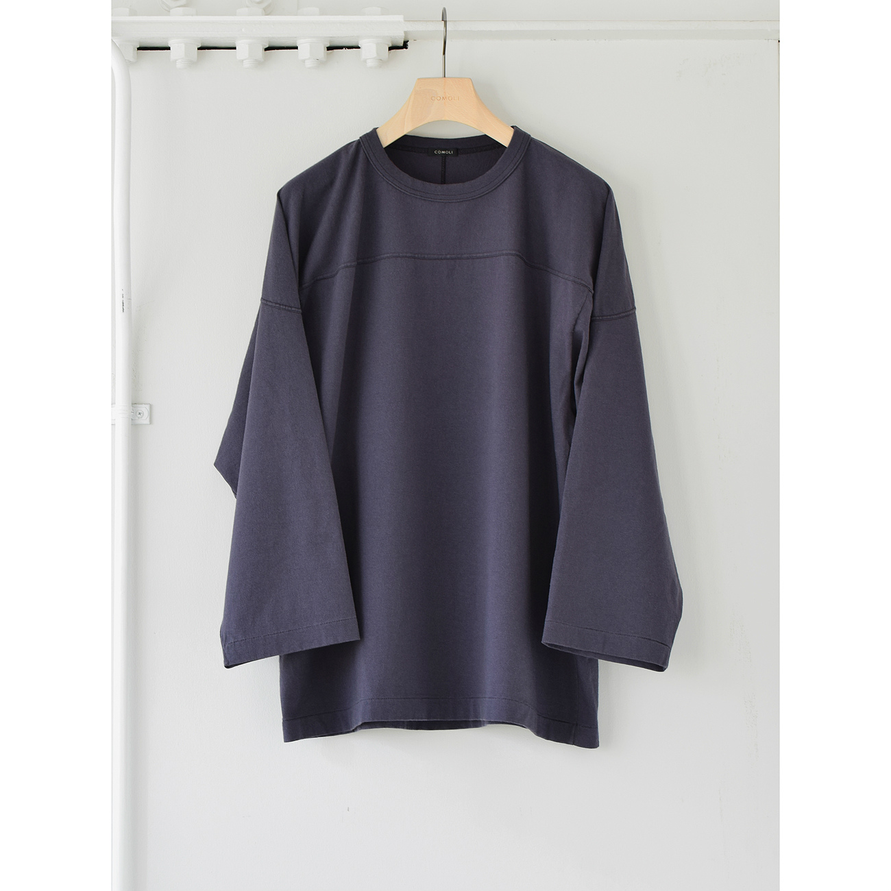 COMOLI / コモリ | フットボール Tシャツ - Fade Navy | 通販 - 正規