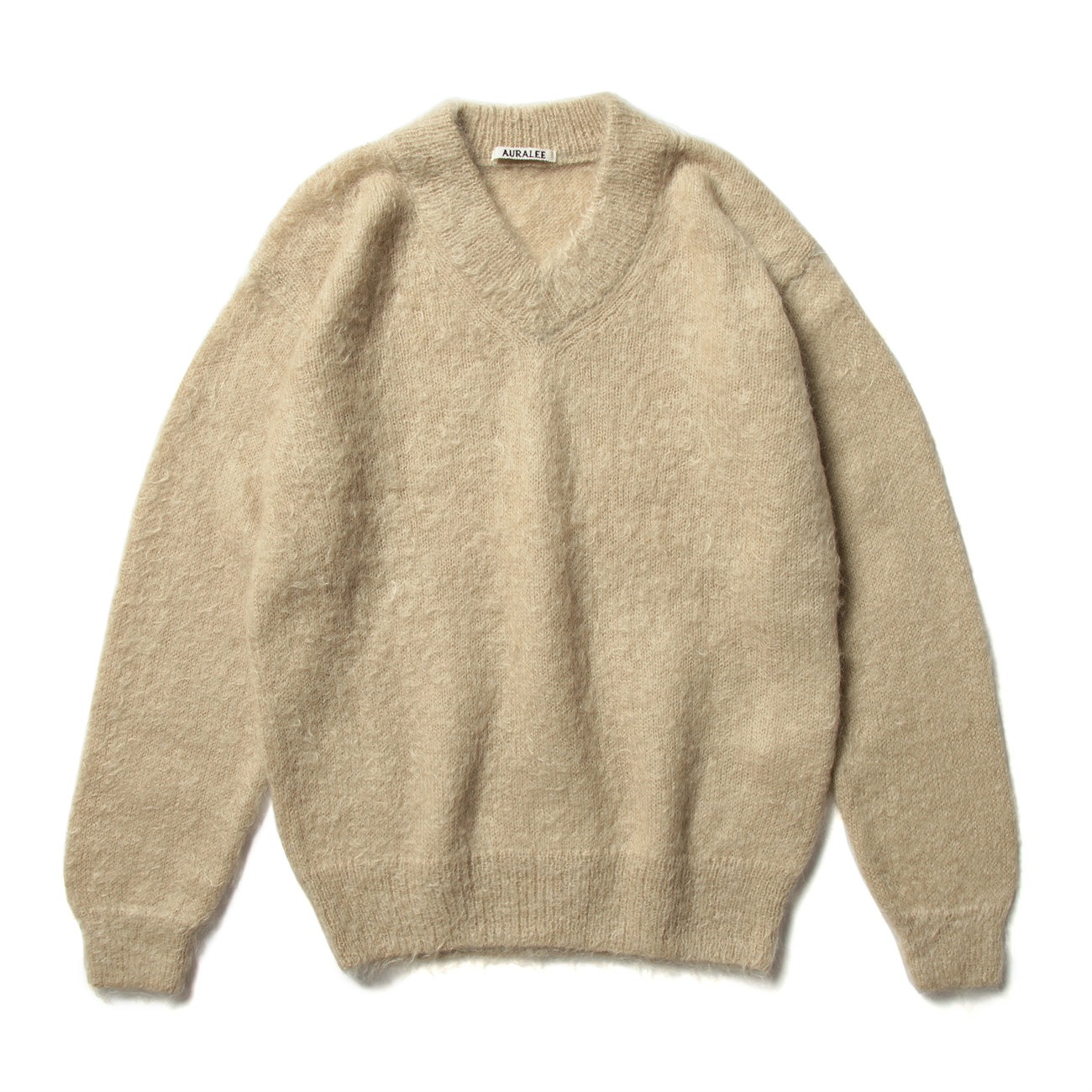 AURALEE / オーラリー | BRUSHED SUPER KID MOHAIR KNIT V-NECK P/O