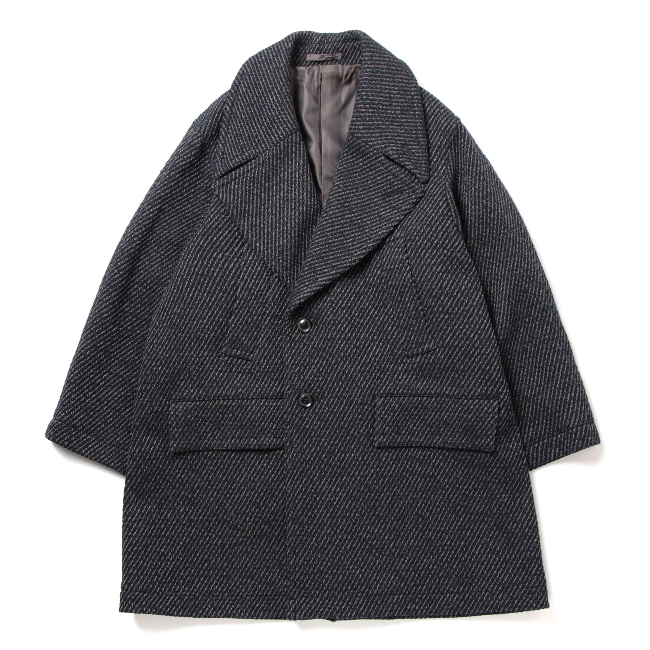 YOKE / ヨーク | DOUBLE BREASTED HALF COAT - Navy | 通販 - 正規取扱
