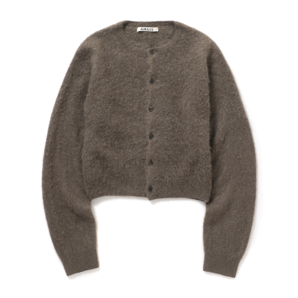 AURALEE / オーラリー | GARMENT-DYED BABY ALPACA FUR KNIT CREW-NECK