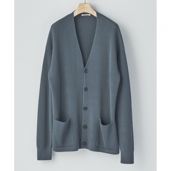 AURALEE / オーラリー | SUPER HARD TWIST RIB KNIT BIG CARDIGAN