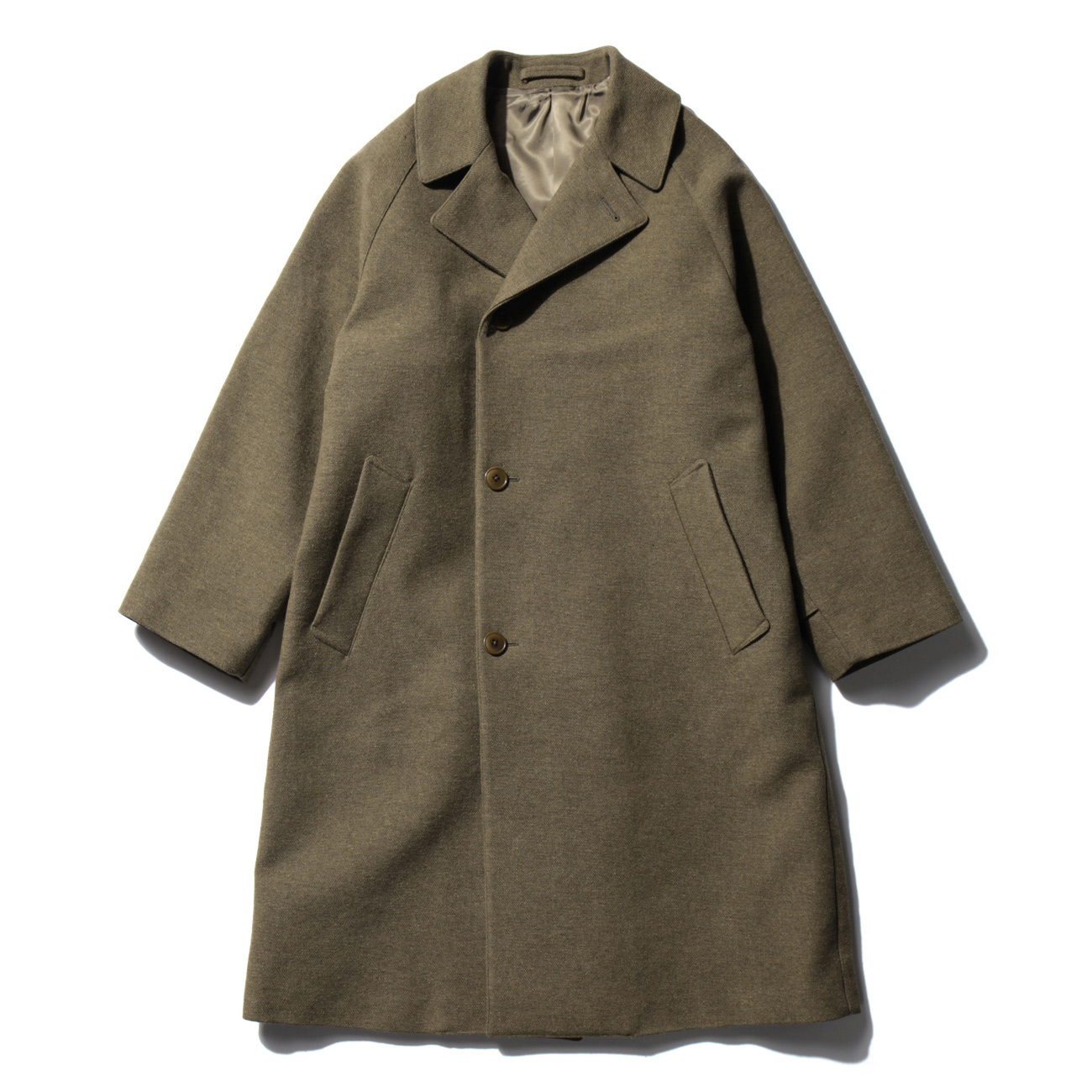 COMOLI / コモリ | ウールコットン バルカラーコート - Khaki | 通販