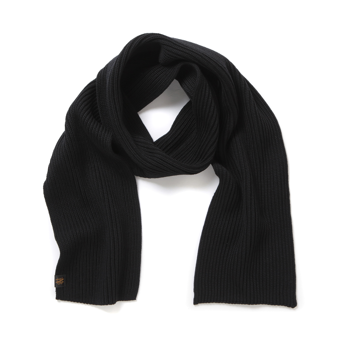 BATONER / バトナー | SOLID WOOL MUFFLER (ユニセックス) - Black