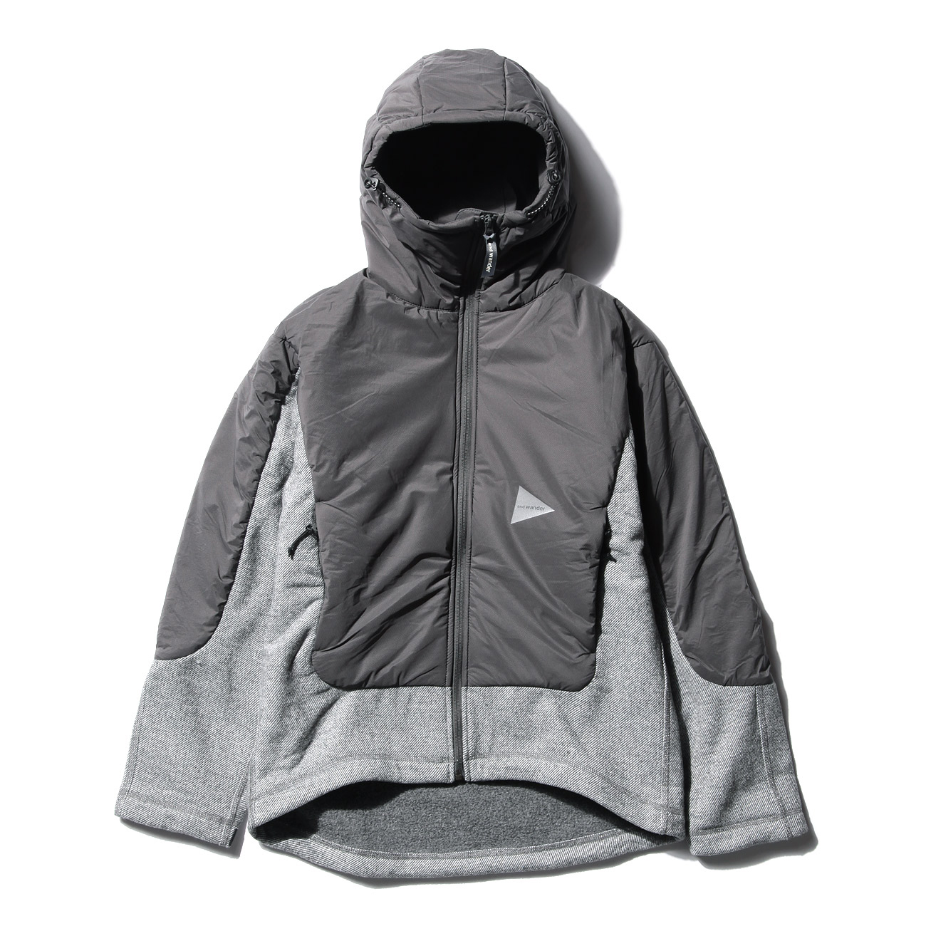 and wander / アンドワンダー | twill fleece jacket - Gray | 通販