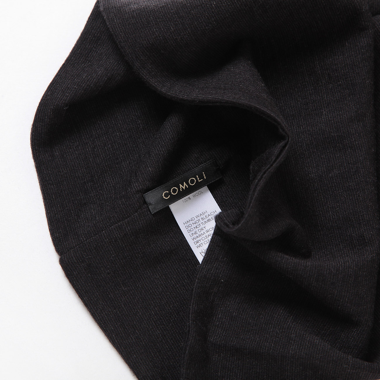 COMOLI / コモリ | ウール天竺 ネックウォーマー - Charcoal | 通販
