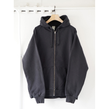 COMOLI / コモリ | コットン裏毛 ジップパーカ - Fade Black | 通販