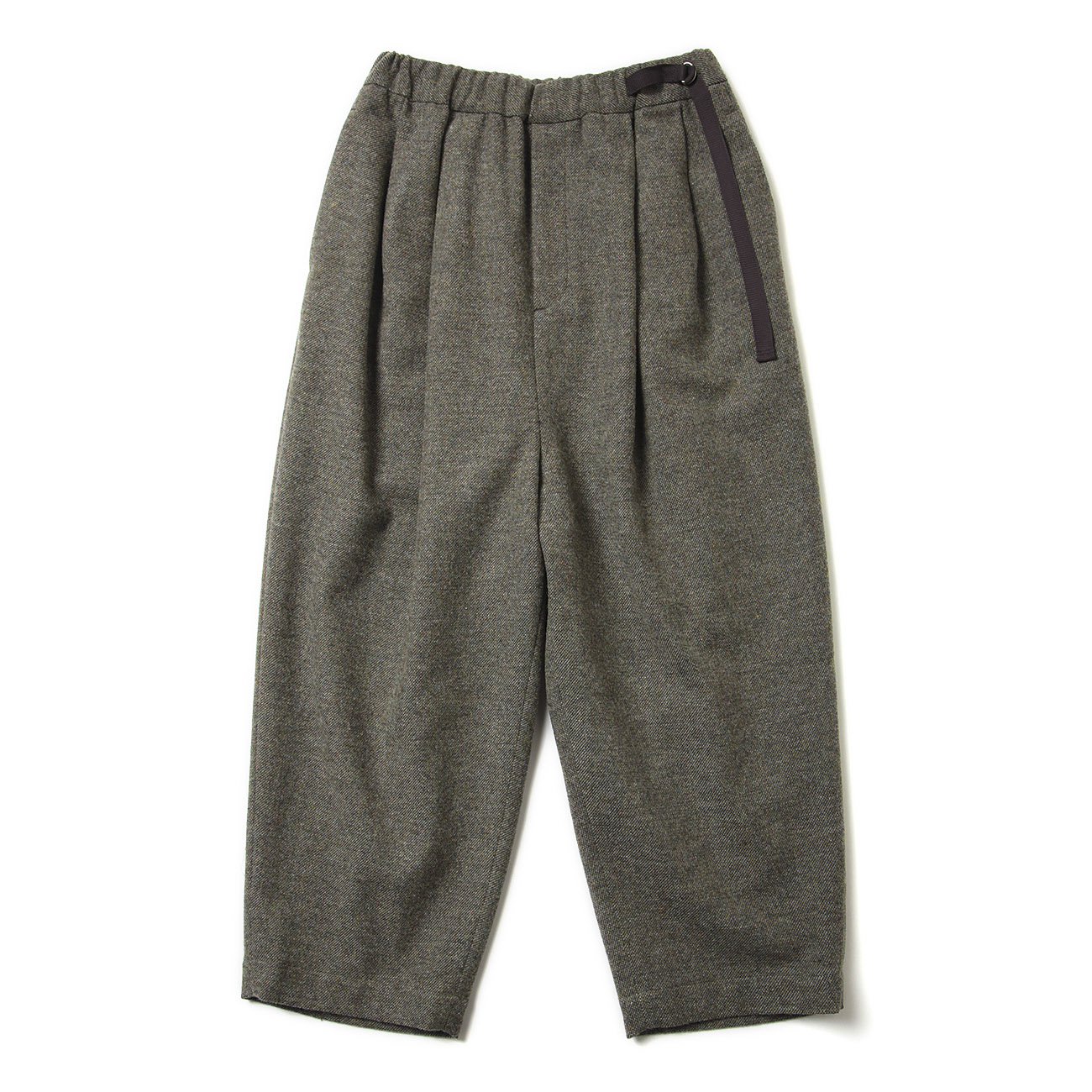 Dulcamara / ドゥルカマラ | Mixフラノタックワイドパンツ - Khaki