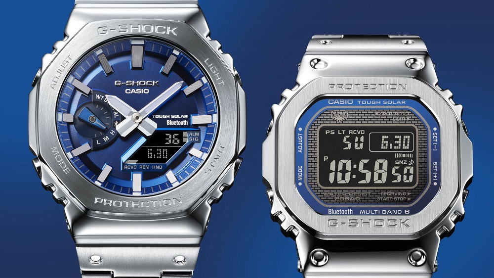 CASIO カシオ G-SHOCK Gショック ソーラー電波 フルメタル ブルー