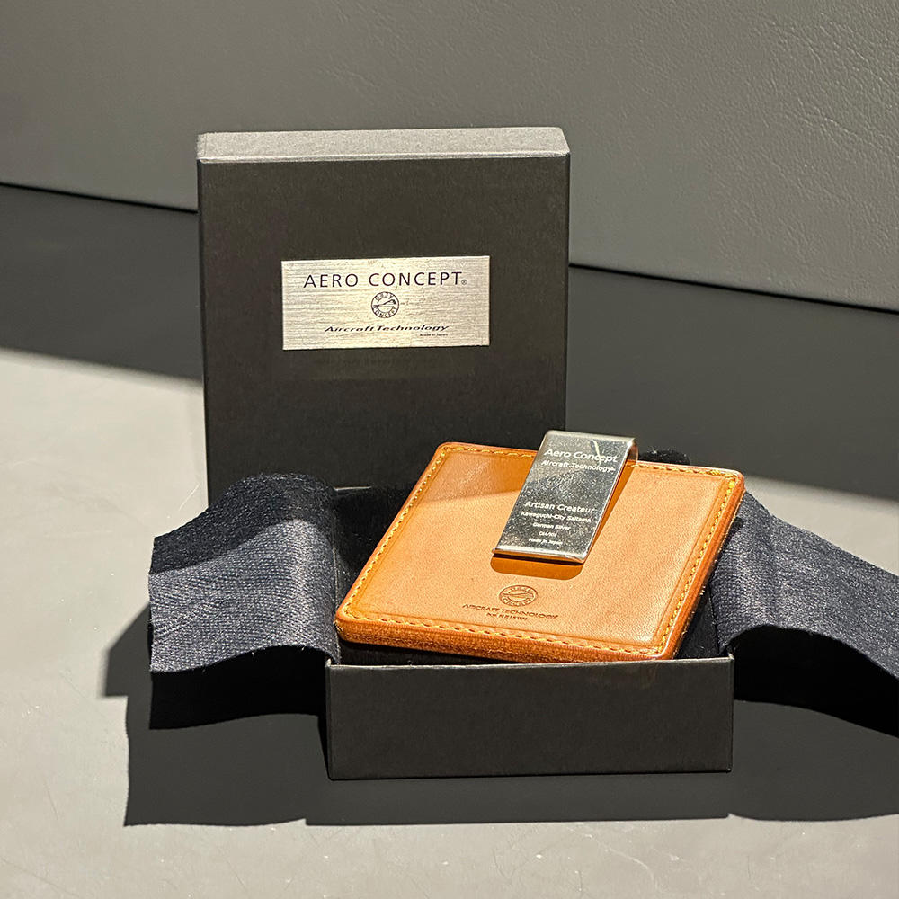 エアロコンセプト】Physique(マネークリップ）牛革｜ブルー Brand