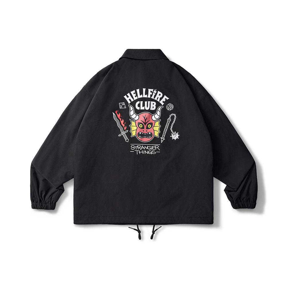 ファイアクラブコーチジャケット ブラック Stranger Things