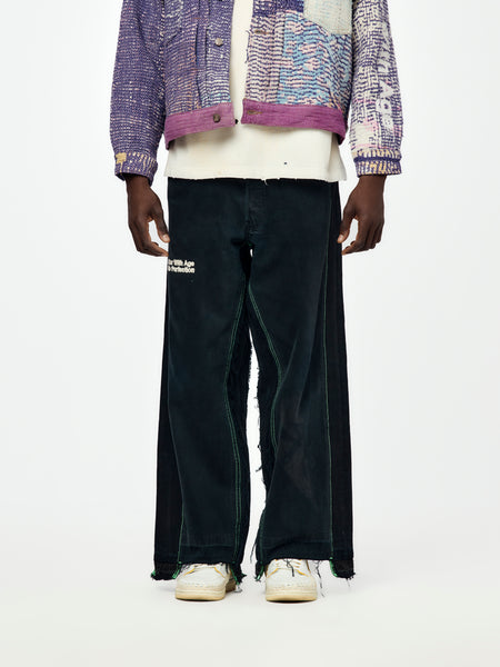 Better With Age Monroe Triple-Wide Denim Trouser (Black) - UNION