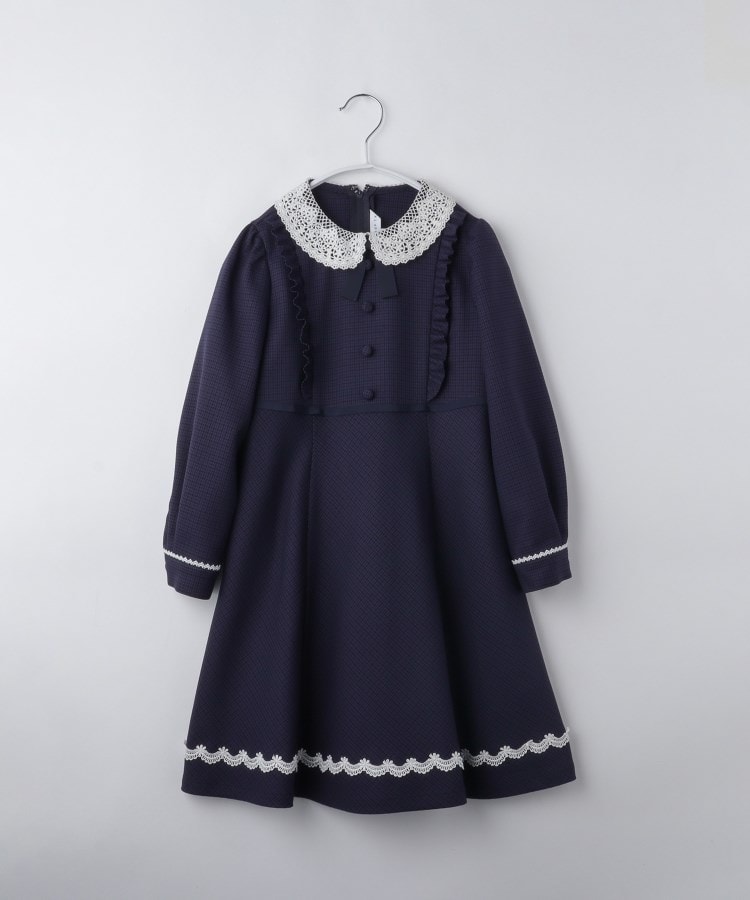 120-130】ネイビーフォーマルワンピース/入園・卒園・入学（ミドル