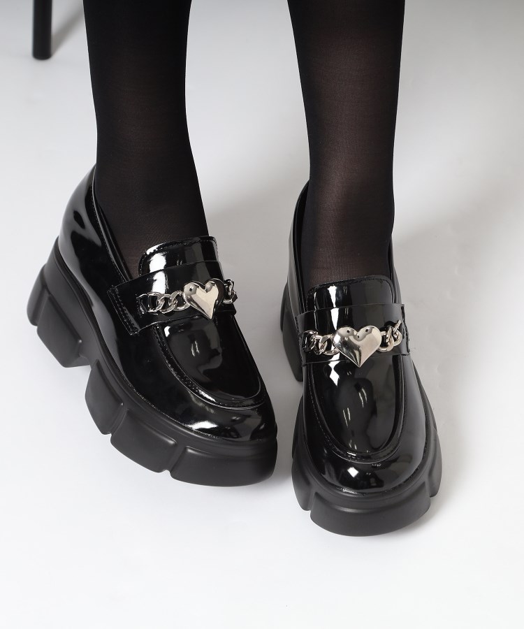 厚底ハートチャーム付きローファーパンプス（パンプス） | csT&P