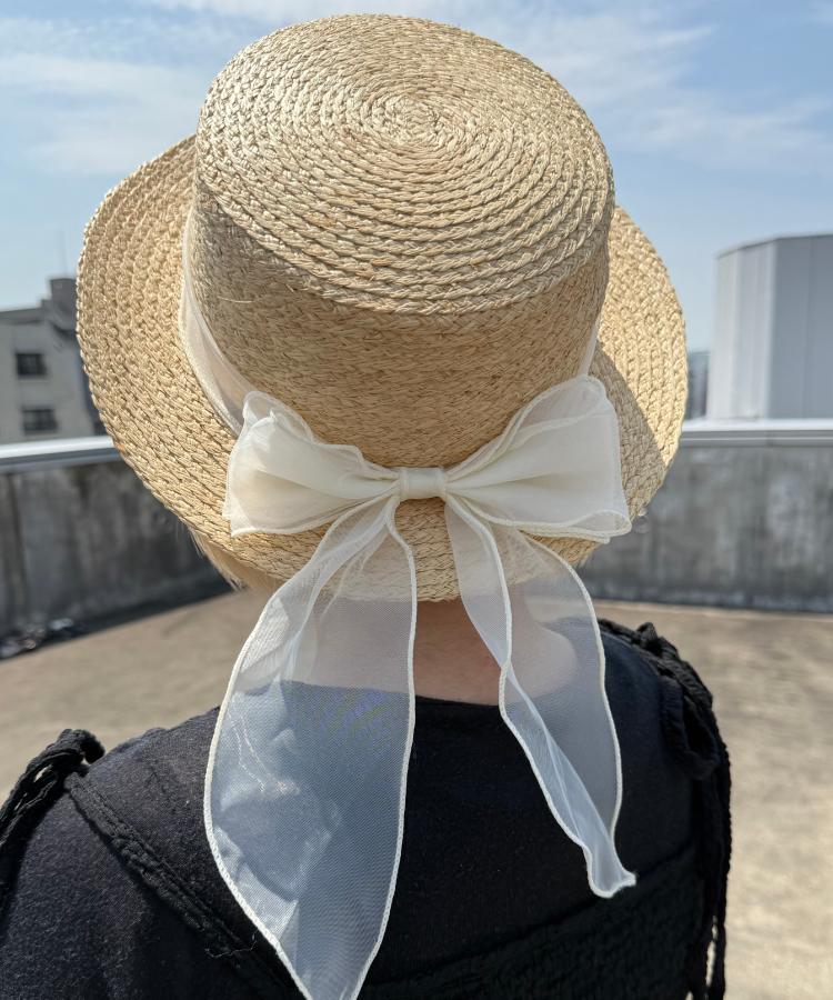 カンカン帽オーガンジーリボン（ハット） | Grandedge（エスペランサ