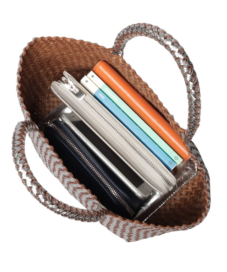 ブレッツァバッファロー】レザーメッシュトートバッグ S 本革 ステッチ