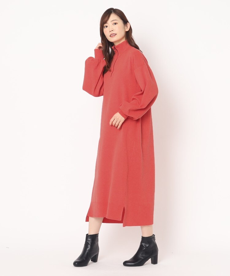 ハーフジップニットワンピース（ミドルワンピース） | ZAMPA（ザンパ