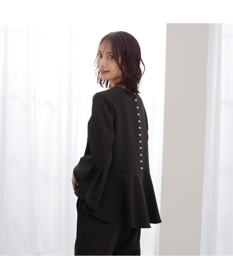 洗える／2点セット】【セレモニー／入卒式】バックパール調ブラウス