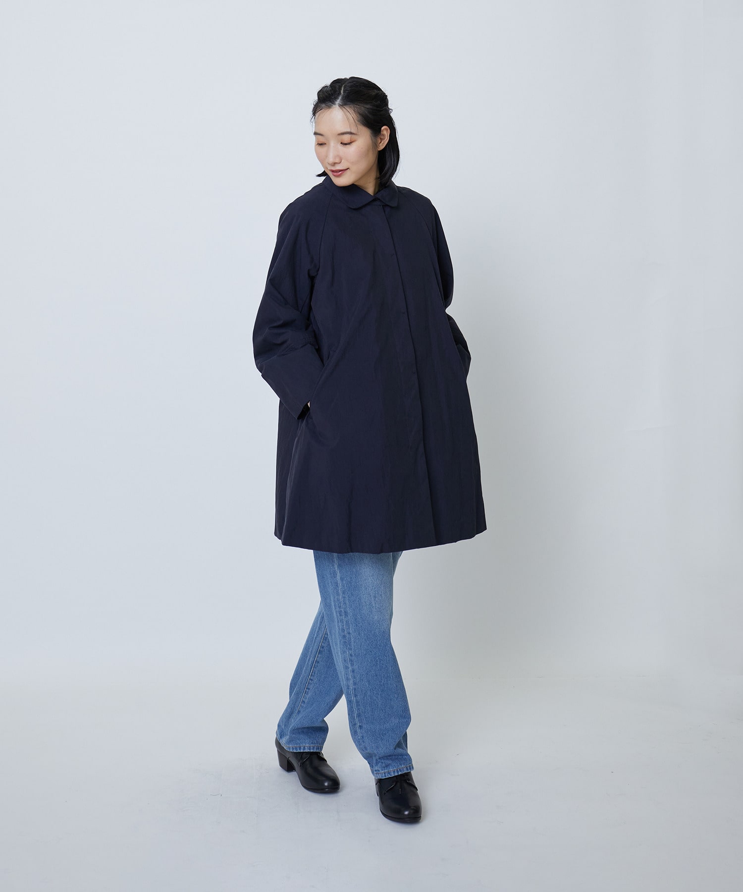 コットンナイロンステンカラーコート｜BIGI online store - ビギ