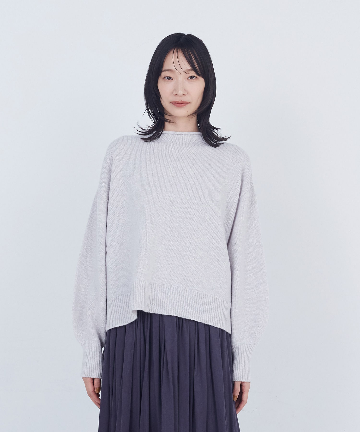 ロールカラーパフスリーブニット｜BIGI online store - ビギ