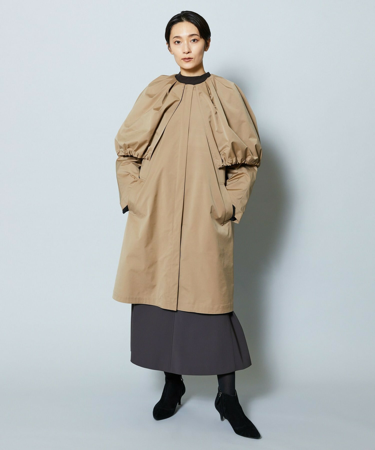 MOGA Collection ポリエステルロングサテンコート｜BIGI online store