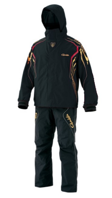 ジャンク品】がまかつGM3500 ゴアテックスレインスーツ ブラック