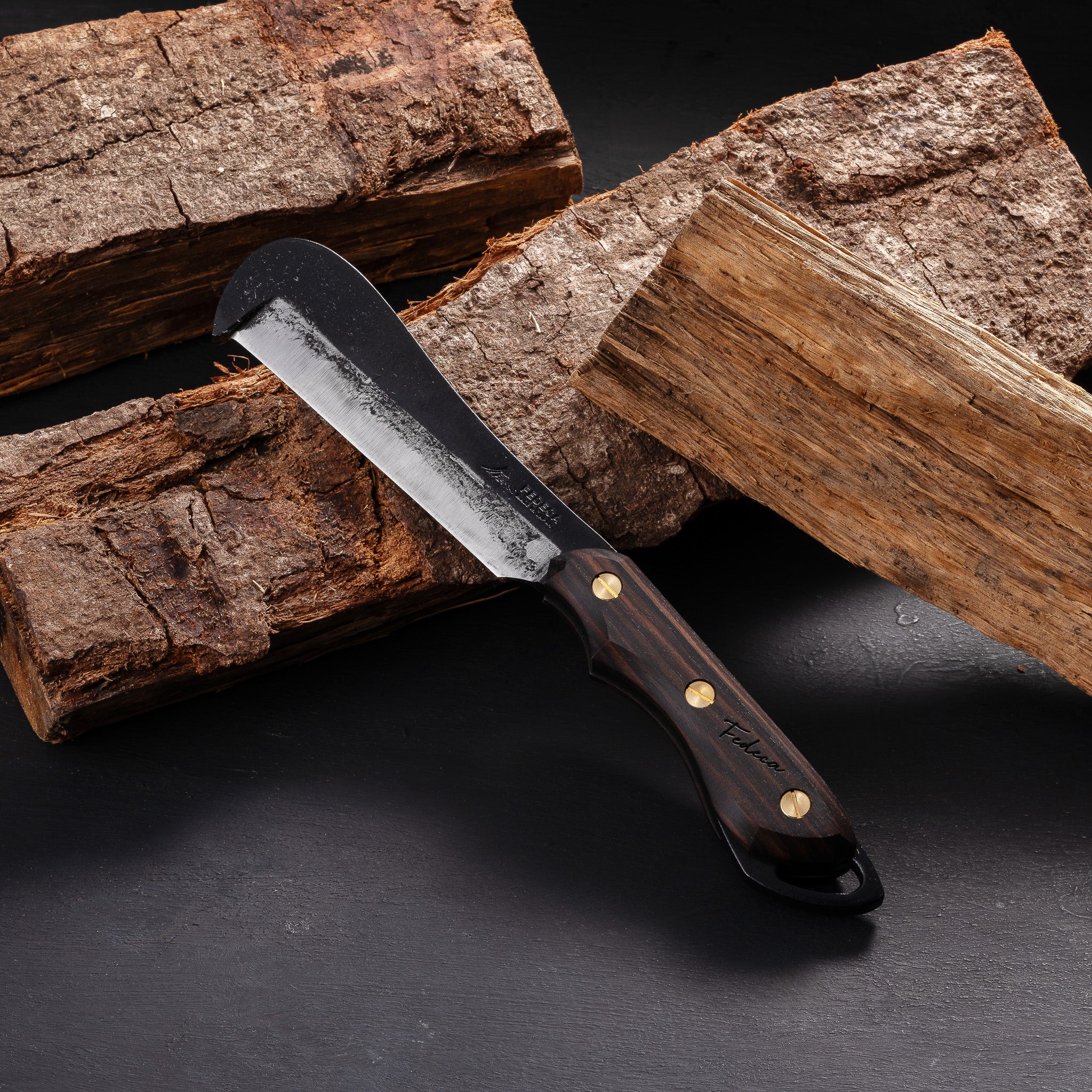 天然木】鍛造バトニング鉈 プレーン黒檀 17,600円