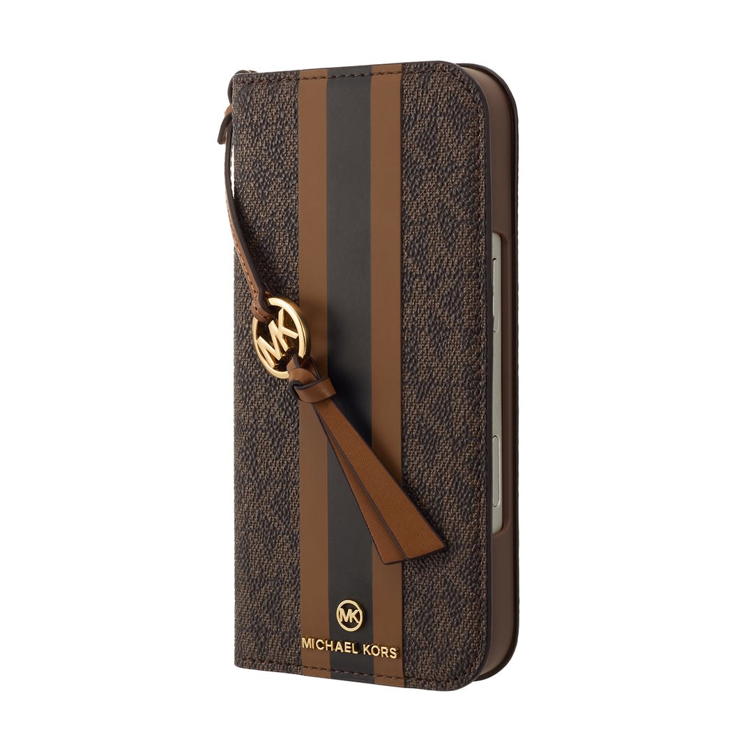 マイケル コース Michael Kors FOLIO CASE STRIPE WITH TASSEL CHARM