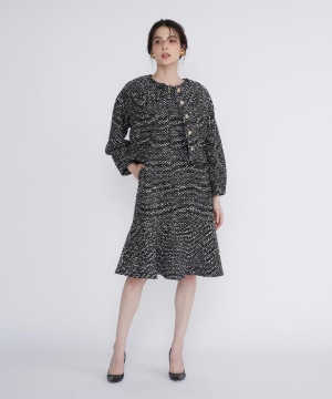 M Maglie le cassetto》スパンコールツイードワンピース｜M Maglie le