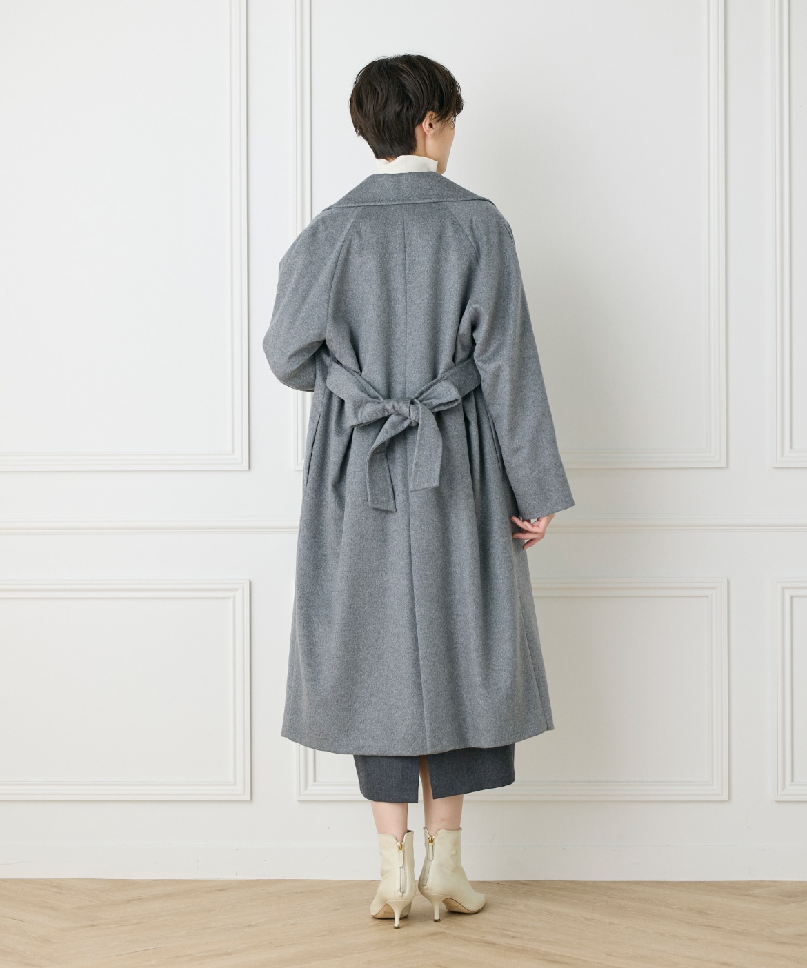 WEB限定》カシミヤ100%ラップコート｜INED（イネド）｜フランドル