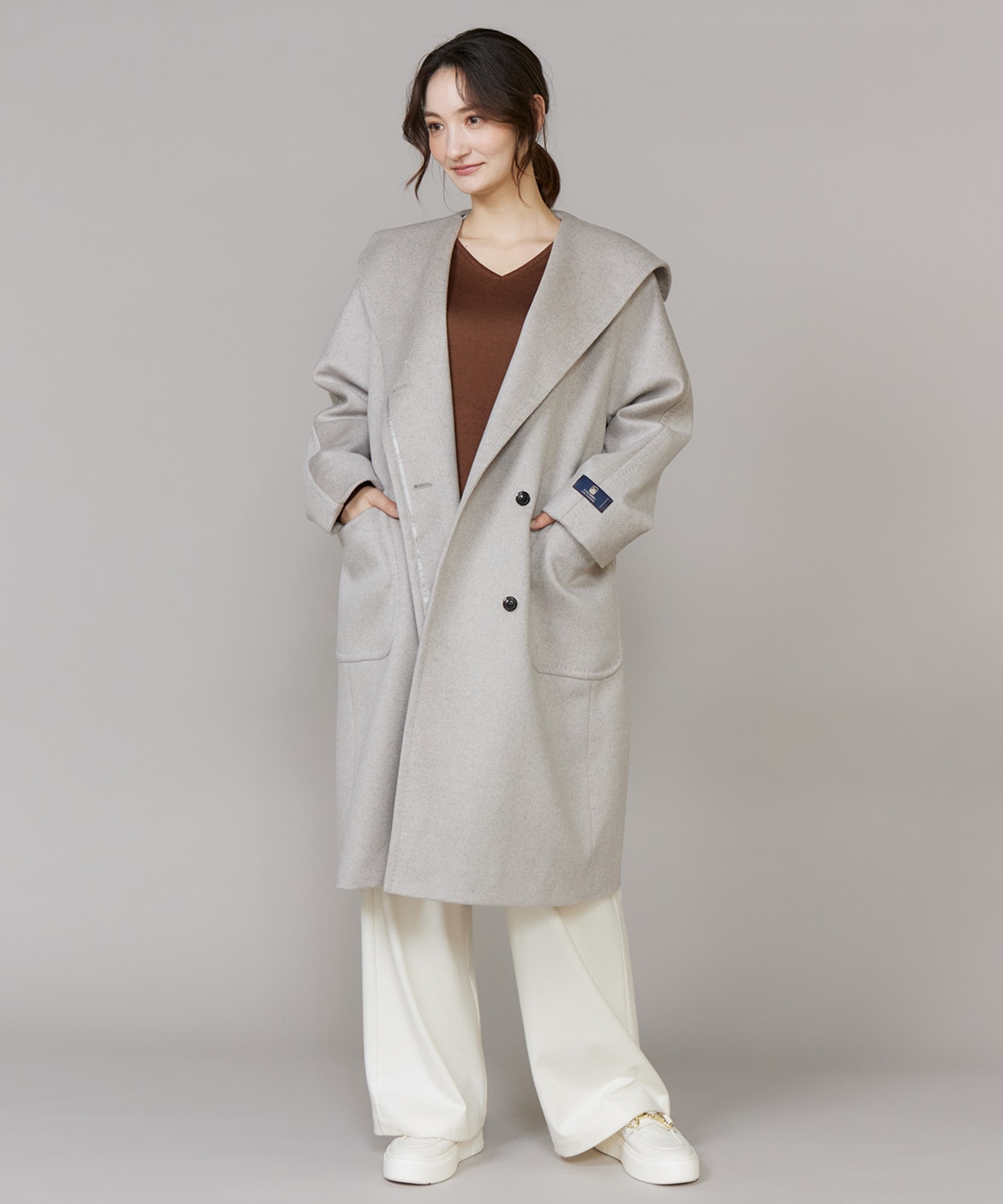 CONTESSA》カシミヤフーデットコート｜INED（イネド）｜フランドル