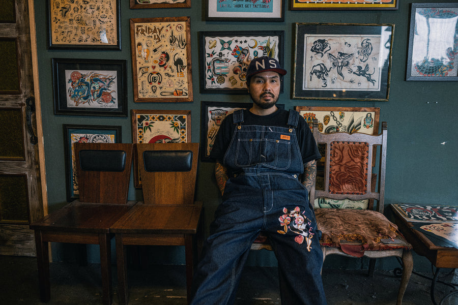 FBオーバーオール【UNIVERSAL OVERALL × W-OKI TATOO(KENTA) × FRENCH