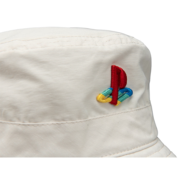 Heritage 3D刺繍バケットハット / PlayStation™ ホワイト – GRAPHT