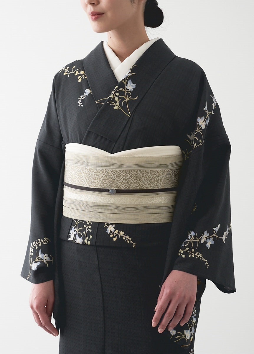 紗半幅帯 博多織 裂取り 白茶色（お取り寄せ品） | 帯 | やまと