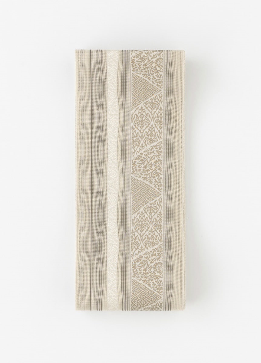 紗半幅帯 博多織 裂取り 白茶色（お取り寄せ品） | 帯 | やまと