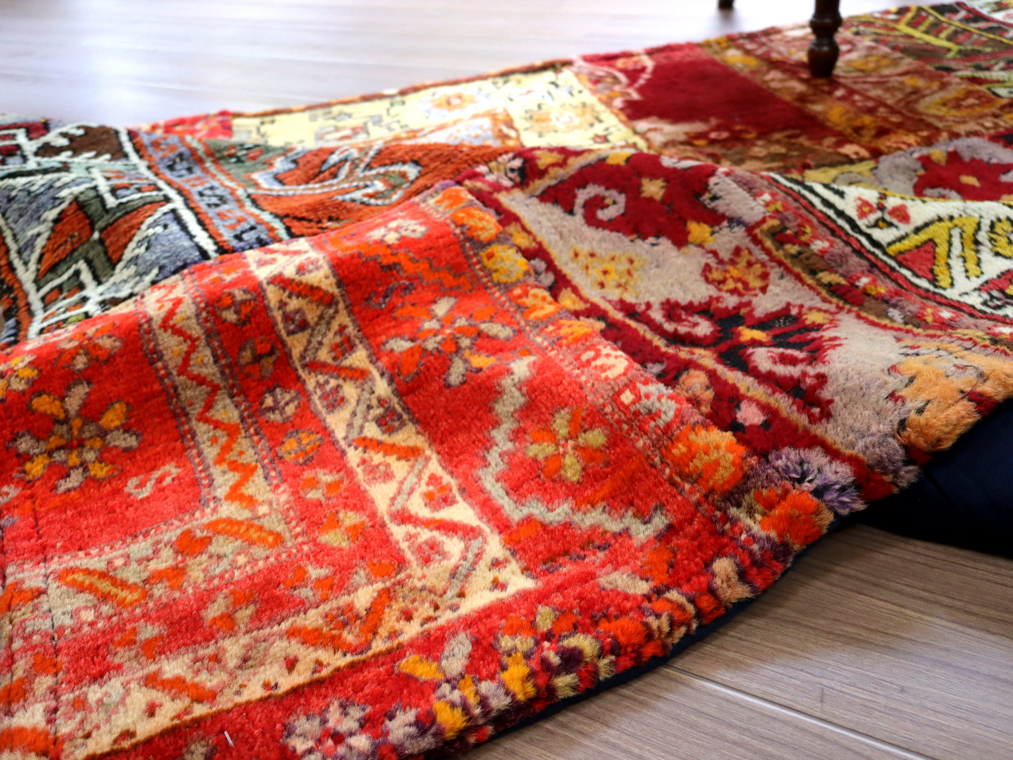 キリムスタイル / パッチワークラグ トルコ手織り絨毯 216×120cm