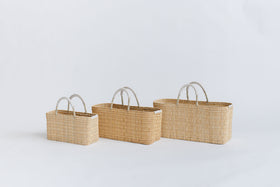 warang wayan ストローかごバッグ 浅型 ホワイト ｜くらすこと公式